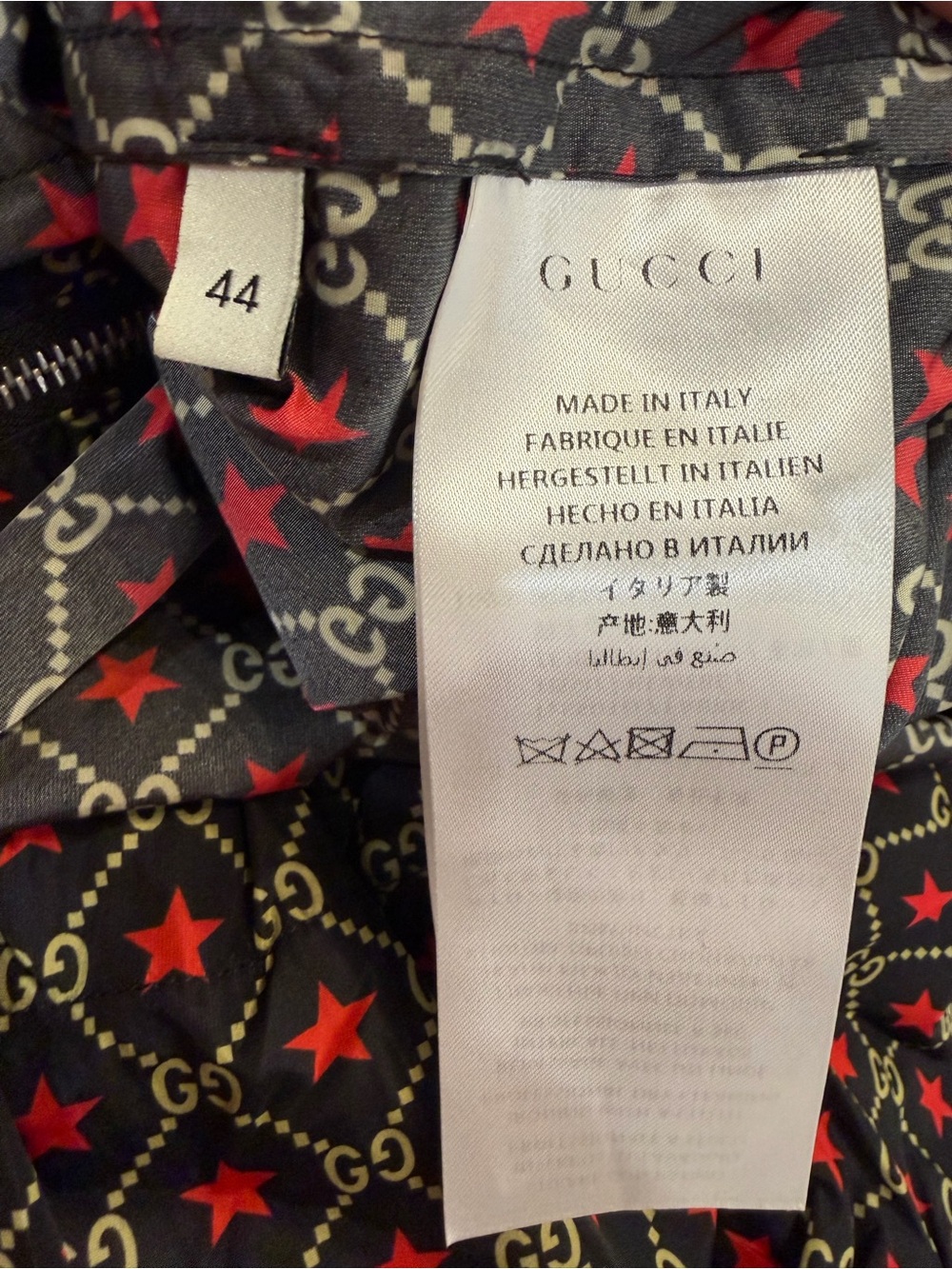 Gucci Unisex Windbreaker Jacket Red Star and GG Motif - Picture 11 of 15